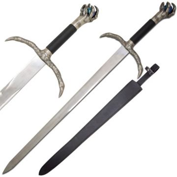 Medieval Warrior Fantasy Wizard's Scrying Style BoradSword With Case